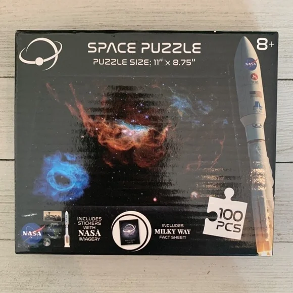 NASA Space Puzzles Galaxy Planets Star Milky Way Stickers Fact Sheets NEW Sealed - Picture 3 of 7